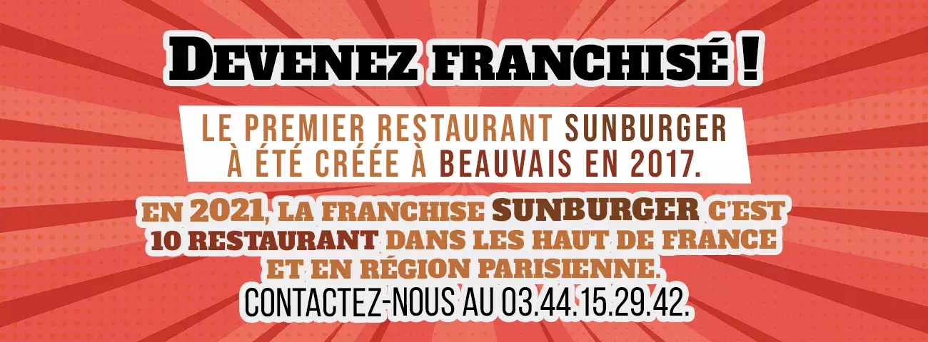 image pour devenir franchisé de la chaine de fast food sun burger